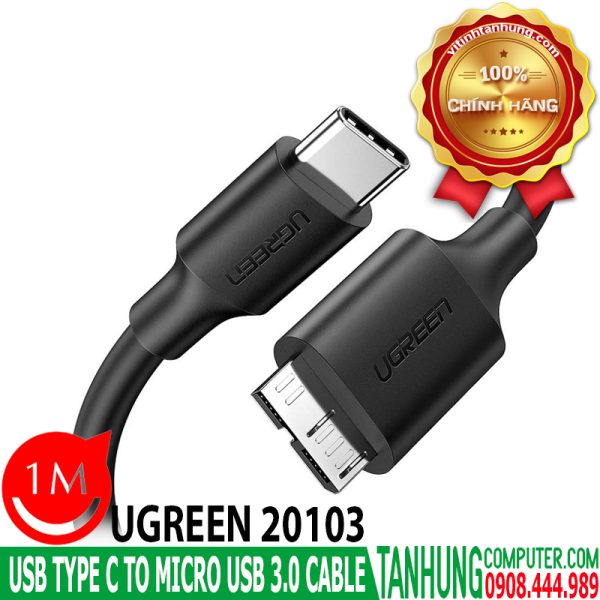 Cáp USB Type C to Micro USB 3.0 dài 1M cao cấp Ugreen 20103