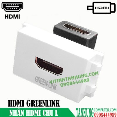 Đầu Nối HDMI Wallplate Âm Tường, Chữ L - GREEN LINK 90102