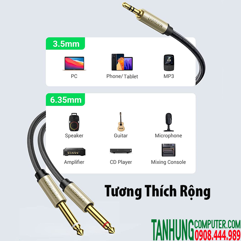 day-audio-3-5mm-ra-2-dau-6-5mm-dai-2m-ma-vang-cao-cap-ugreen-40792