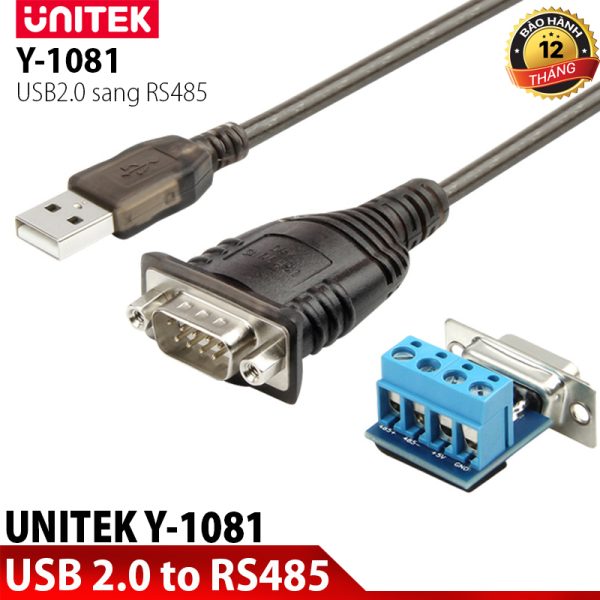 Dây USB to RS485 Unitek Y1081 Chính Hãng Cao Cấp