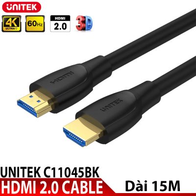Cáp HDMI 2.0 4K@60Hz Unitek C11045BK Dài 15M Chính Hãng