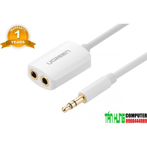 Cáp chia Audio 1 ra 2 đầu 3,5mm chính hãng Ugreen UG 10738