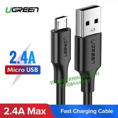 Cáp USB 2.0 to Micro USB, Màu Đen, Dài 0.25m - UGREEN 60134