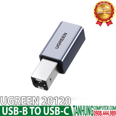 Đầu chuyển USB B to USB-C (female) Ugreen 20120 Chính hãng Cao Cấp