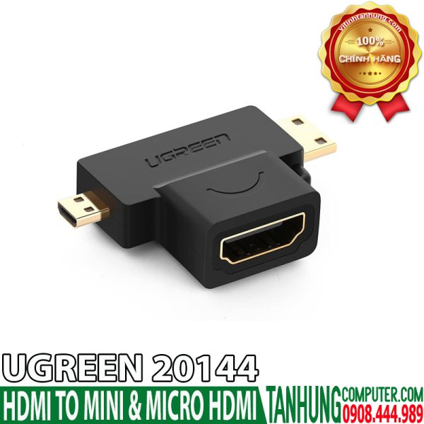 Đầu chuyển đổi HDMI sang Mini HDMI/ Micro HDMI Ugreen 20144 cao cấp