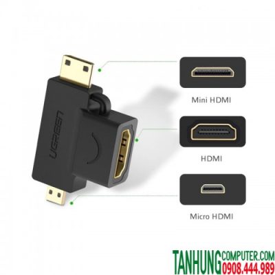 Đầu chuyển đổi HDMI sang Mini HDMI/ Micro HDMI Ugreen 20144 cao cấp