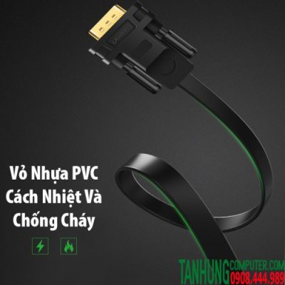 Cáp chuyển đổi USB to Com 1M Ugreen 20206 cao cấp chính hãng (Chipset FTDI FT232)