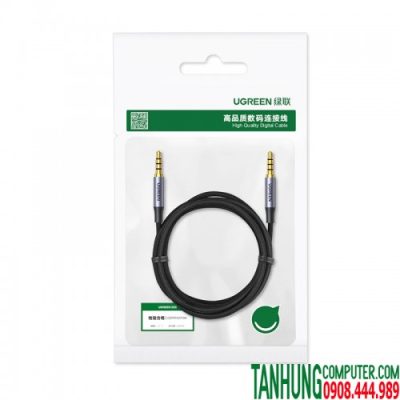 Dây AV 3.5mm (M/M) Ugreen 20785 dài 3m, Stereo jack audio TRRS 4-Line, hỗ trợ Mic cao cấp chính hãng