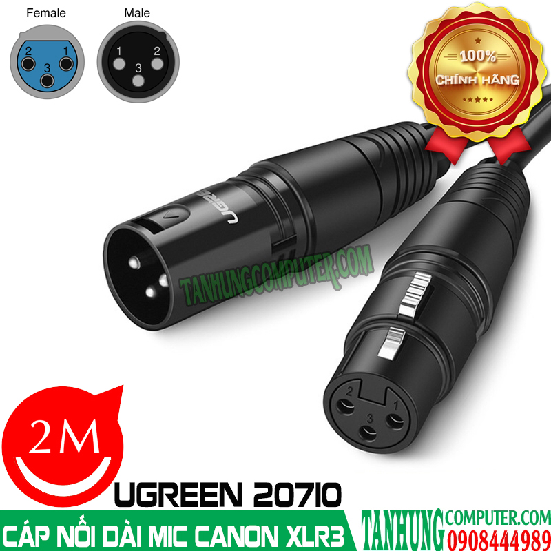 day-noi-dai-mic-xlr-6mm-2m-ugreen-20710