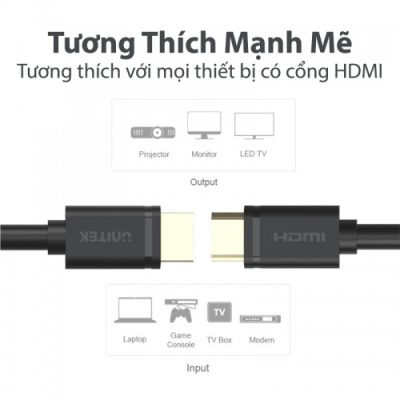 Cáp HDMI UNITEK Y-C 142M dài 10met (4k Ultra HD1.4v & 3D) Chính Hãng
