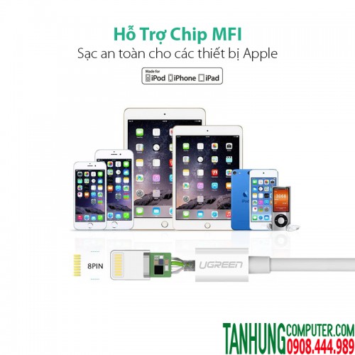 3-500x500-31 Cáp USB Lightning chuẩn MFi Ugreen 20728 Dài 1M Chính Hãng