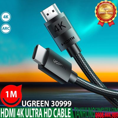 Cáp HDMI 4K Dài 1M  Ugreen 30999 hỗ trợ ARC chính hãng cao cấp