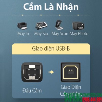 Cáp USB-C to USB-B Ugreen 80807 Dài 2M Chính hãng cao cấp (Vỏ Nhôm)