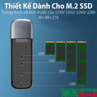 Thiết bị đựng ổ cứng M.2 SATA NGFF hỗ trợ B-Key và M+B Key 2230/2242/2260/2280, hỗ trợ UASP, 6Gbps cổng USB type C UGREEN CM238 60355