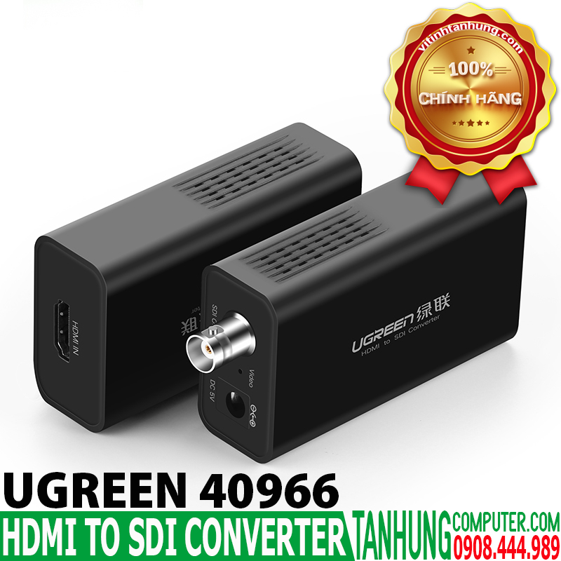 Bộ chuyển đổi HDMI to SDI cho camera hỗ trợ 1080p chính hãng Ugreen 40966 cao cấp