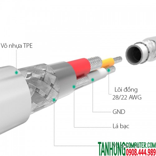 5-500x500-24 Cáp USB Lightning chuẩn MFi Ugreen 20728 Dài 1M Chính Hãng
