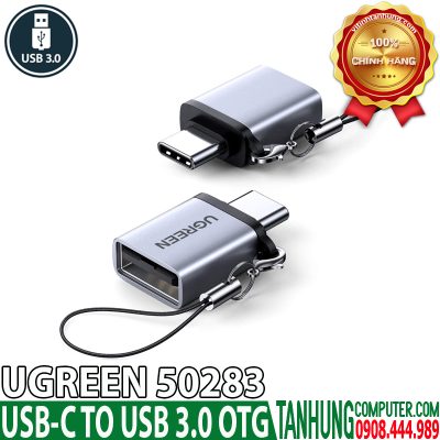 Đầu chuyển Type-C to USB 3.0 Ugreen 50283 Vỏ Nhôm chính hãng cao cấp