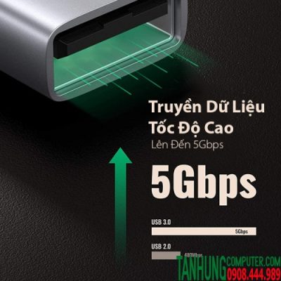 Đầu chuyển Type-C to USB 3.0 Ugreen 50283 Vỏ Nhôm chính hãng cao cấp