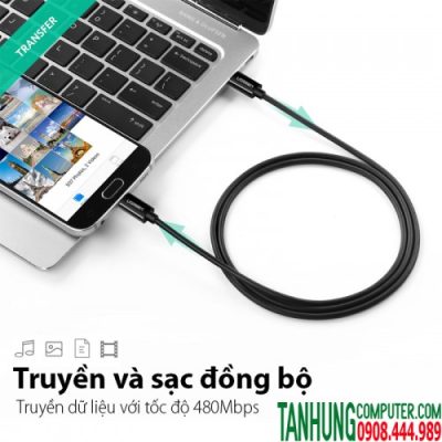 Cáp USB-C To Micro USB 1M Ugreen 50444 Chính hãng cao cấp