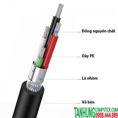Cáp USB máy in Ugreen 10329 dài 5m USB 2.0 A Male to B Male cable