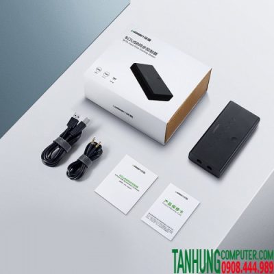 Thiết bị chia sẻ 2 cổng USB cho 8 máy tính Ugreen 60102 cao cấp chính hãng