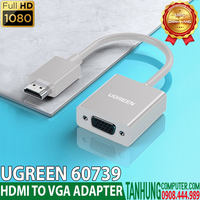 Cáp chuyển HDMI to VGA  Ugreen 60739 Chính hãng cao cấp