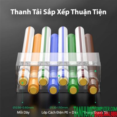 Hạt mạng Cat6A/Cat7 FTP Ugreen 80827 Cao Cấp(hộp/50c), kèm đầu chụp nhựa