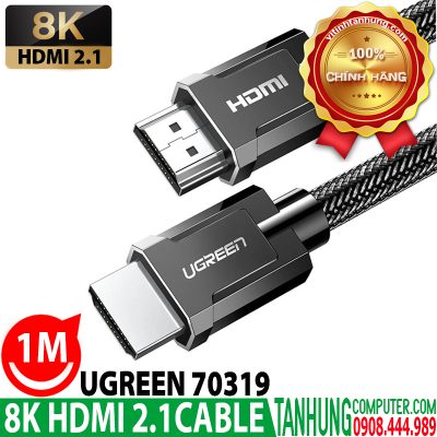 Cáp HDMI 2.1 Ugreen 70319 dài 1M độ phân giải 8K@60Hz Cao Cấp