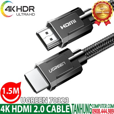 Cáp HDMI 2.0 Ugreen 70323 dài 1.5M độ phân giải 4K@60Hz Cao Cấp