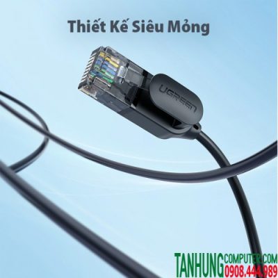 Cáp Mạng Cat6A Siêu Mỏng Ugreen 70654 5M Hỗ trợ 10Gbps cao cấp chính hãng