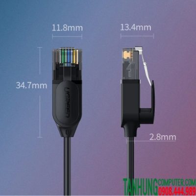 Cáp Mạng Cat6A Siêu Mỏng Ugreen 70654 5M Hỗ trợ 10Gbps cao cấp chính hãng