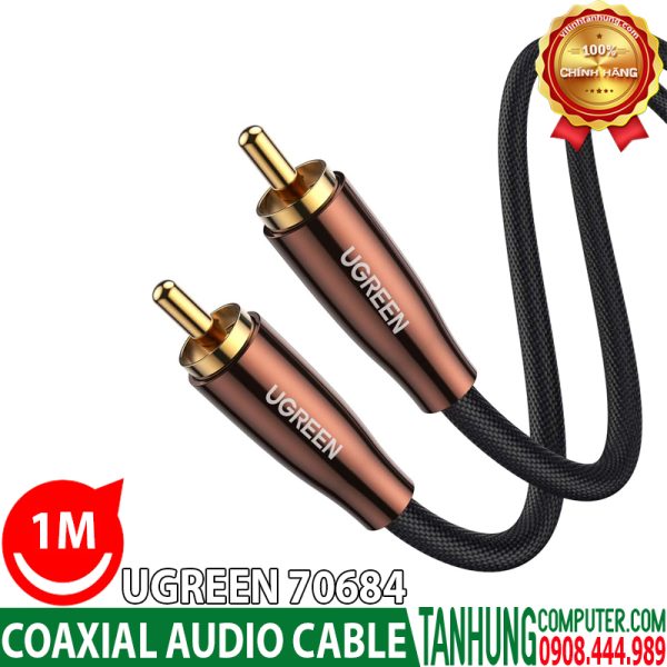 Cáp Âm Thanh Số Coaxial Dài 1M Ugreen 70684 Chính Hãng Cao Cấp