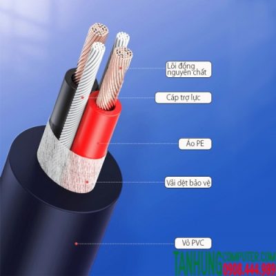 Cáp Loa Âm Thanh Sân Khấu 100M Ugreen 80165, Sợi 2x320 Lõi Dày Lõi Dày 2.5mm² , 5000W Chính Hãng Cao Cấp