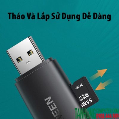 Đầu Đọc Thẻ SD/TF Chuẩn USB Type-C Và USB 3.0 Ugreen 80191 Chính hãng cao cấp