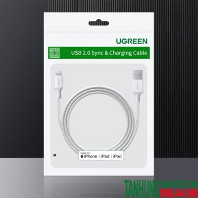 Cáp sạc USB Lightning chuẩn MFi Ugreen 80315 Dài 1.5M Chính Hãng