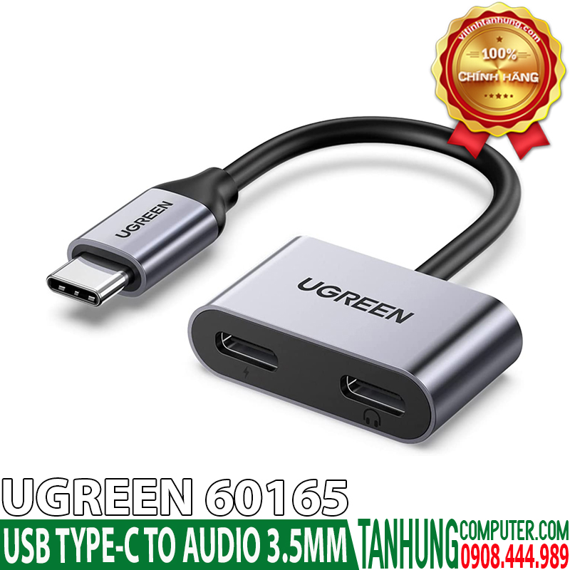 Cáp USB Type-C Sang Cổng Audio USB-C Ugreen 60165, PD Port 3.0 chính hãng cao cấp