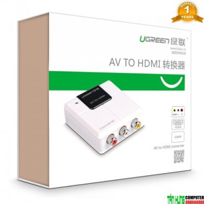 AV TO HDMI - UGREEN 40225 Bộ chuyển đổi tín hiệu AV sang HDMI cao cấp