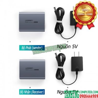 Bộ Chuyển HDMI Qua Cáp Mạng 50M Hỗ Trợ FullHD 1080P@60Hz Ugreen 50739