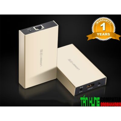 Thiết bị kéo dài HDMI 120M Qua Mạng LAN Cat5e/6 With IR control Ugreen 40283 (Receiver)