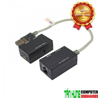 Bộ Kéo Dài USB Qua Đường Dây Mạng 60M Cao Cấp DTECH DT-5015