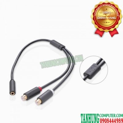 Cáp Chuyển Audio 3.5mm (female) Sang 2 RCA (female) Cao Cấp Ugreen 10562