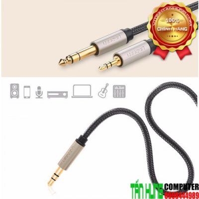 Cáp Chuyển Audio 3.5mm to 6.5mm Cao Cấp Dài 5M Ugreen 10630