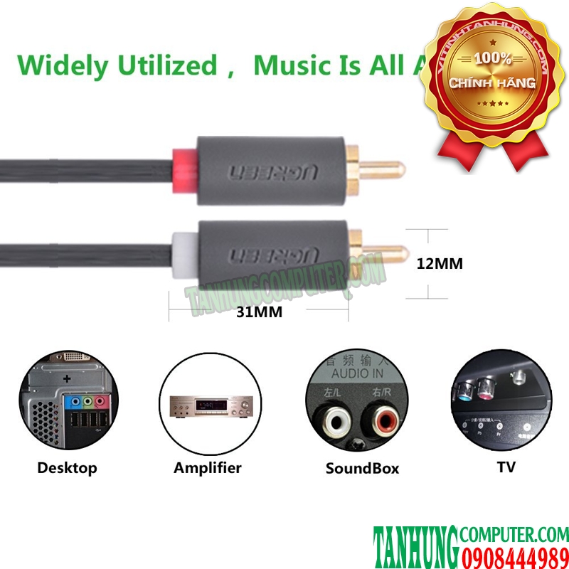 cap-audio-3-5mm-am-to-rca-1m-ugreen-10588-chinh-hang-cao-cap