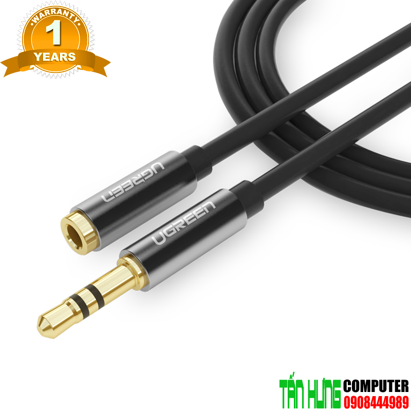 cap-audio-3-5mm-noi-dai-3m-ugreen-10538-vo-nhom-cao-cap