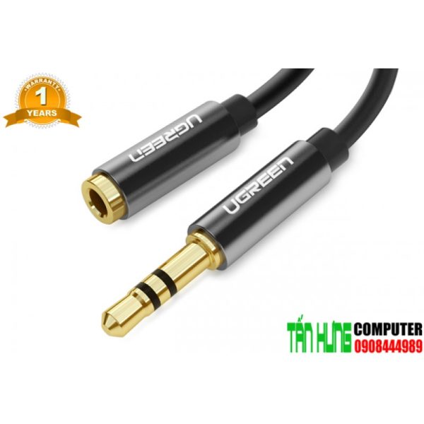 Cáp Audio 3.5mm nối dài 5m Ugreen 10538 vỏ nhôm cao cấp