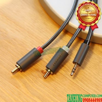 Cáp Audio 3.5mm to 2 RCA Dài 5M Cao Cấp Ugreen 10513