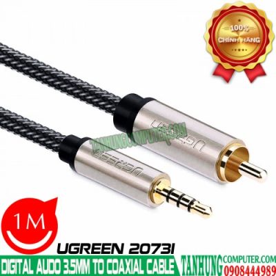 Cáp Audio 3.5mm to RCA Coalxial 5M Ugreen 20735
