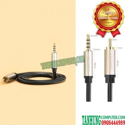 Cáp Audio 3.5mm to RCA Coalxial 5M Ugreen 20735