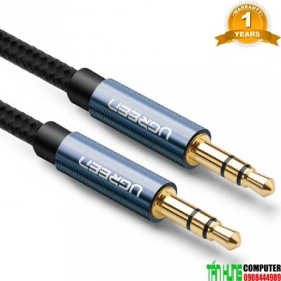 Dây AV 3.5mm (M/M) Ugreen 10687 dài 2m Đầu hợp kim bọc lưới cao cấp