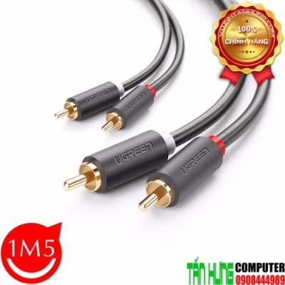 Cáp AV hoa sen 2 đầu RCA 1.5m cao cap chính hãng Ugreen UG 10517